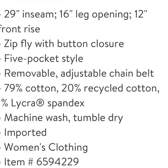We Wore What High Rise  Dad Jean       W/Chain Belt Stretch Denim. - Picture 10 of 10